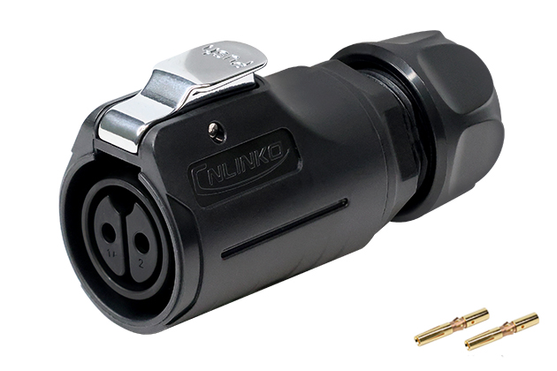 LP20型2芯母插头塑胶款压接式