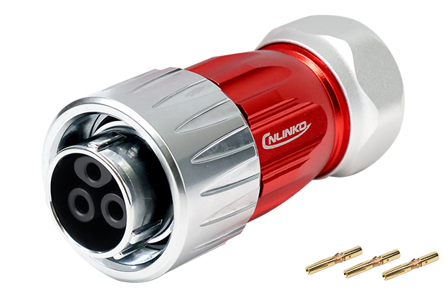 DH20型3芯母插头金属款压接式