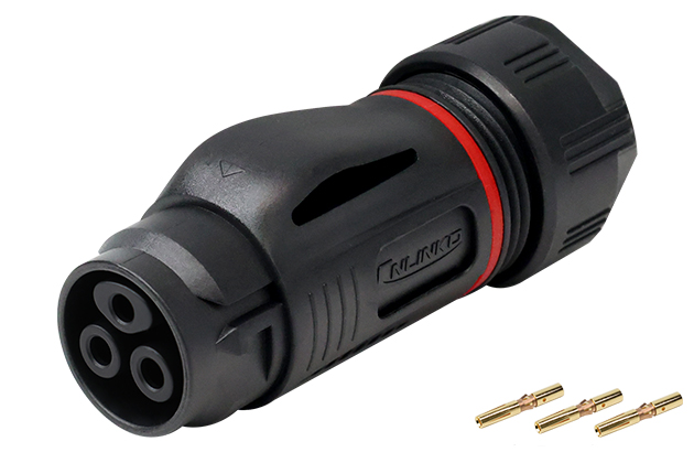 BD20型3芯公插头塑胶款压接式