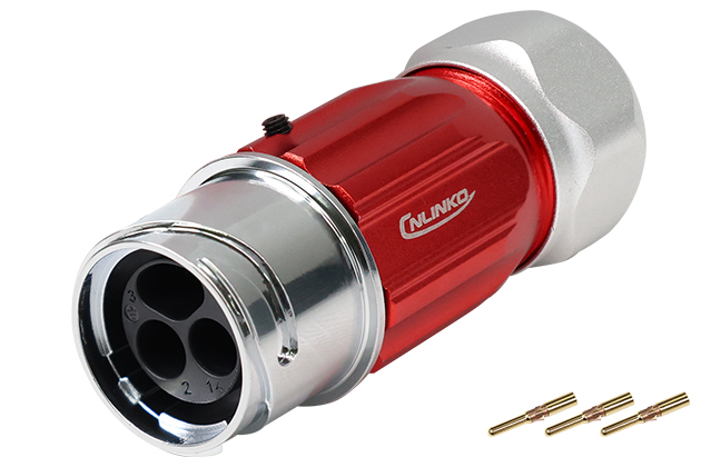 DH20型3芯对接公插座金属款压接式