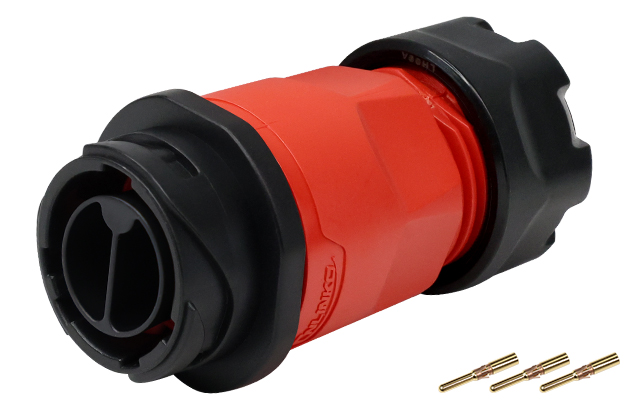 YM20型2芯对接公插座塑胶款压接式