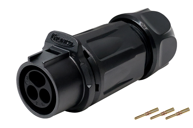 LP20型3芯对接公插座塑胶款压接式