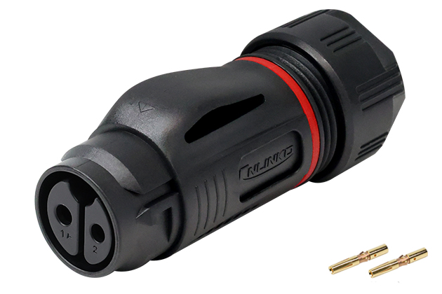 BD20型2芯母插头塑胶款压接式