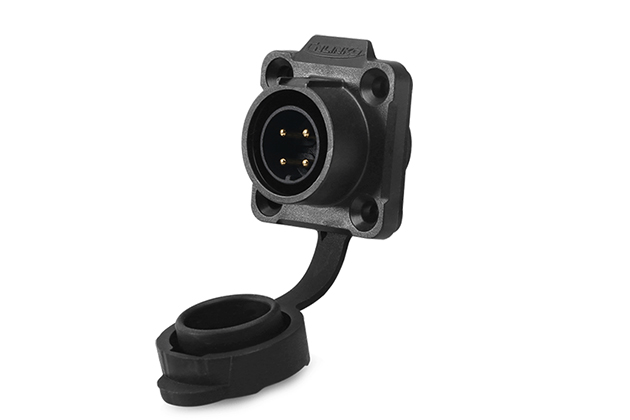 4芯塑料四孔公插座