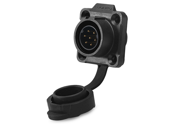 7芯塑料四孔公插座