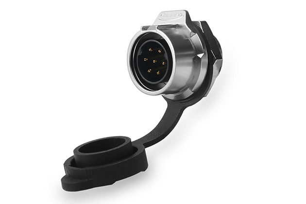 7芯单孔公插座金属