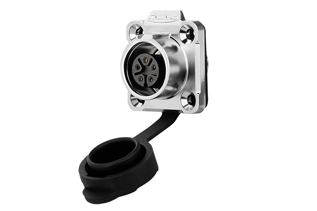 5芯四孔母插座金属