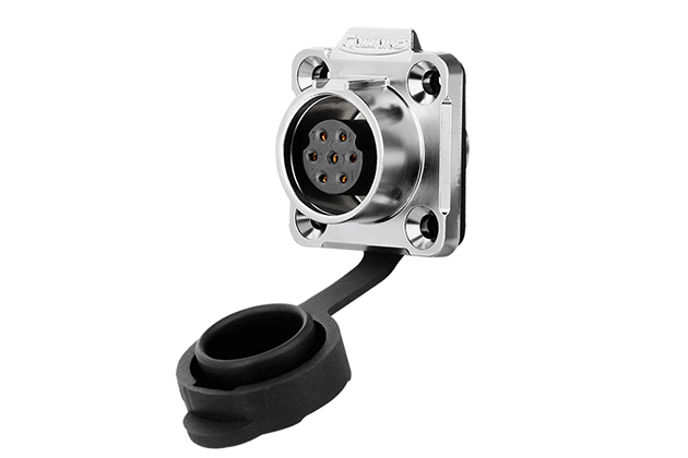 7芯四孔母插座金属