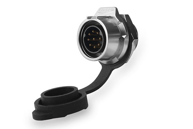 9芯单孔公插座金属