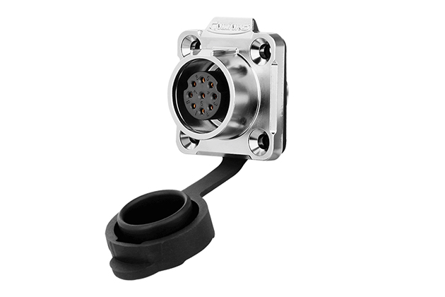 9芯四孔母插座金属