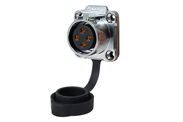 LP20型4芯四孔法兰母插座金属款焊接式